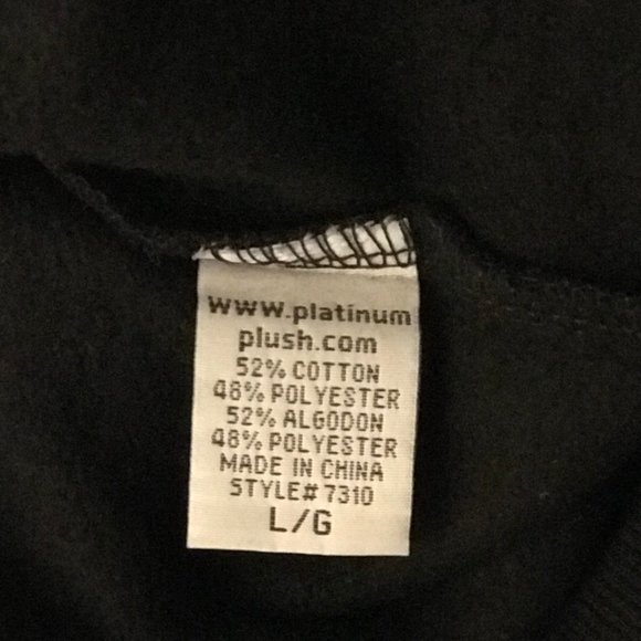 Rare Platinum Plush Black Full Zip Fleece Hoodie With Multicolor Musical Notes - Picture 10 of 10